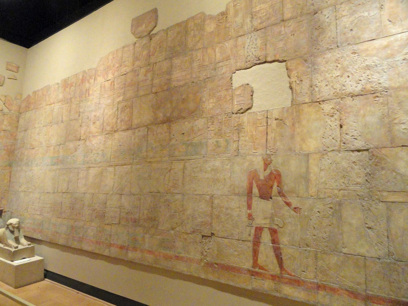 Moulage en plâtre du relief de l'expédition d'Hatshepsout vers Pount — Royal Ontario Museum.