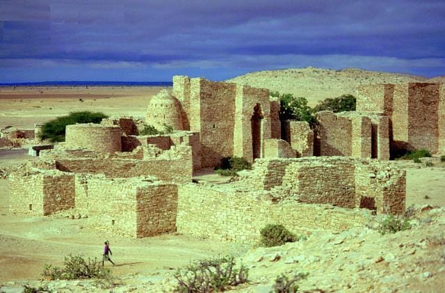 Les ruines du complexe fortifié de Taleh, capitale de l'État derviche, bâti entre 1909 et 1913.